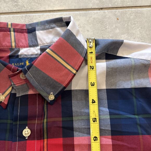 Polo Ralph Lauren Shirt Mens LT Plaid Button Down Short Sleeve Performance - Picture 7 of 9